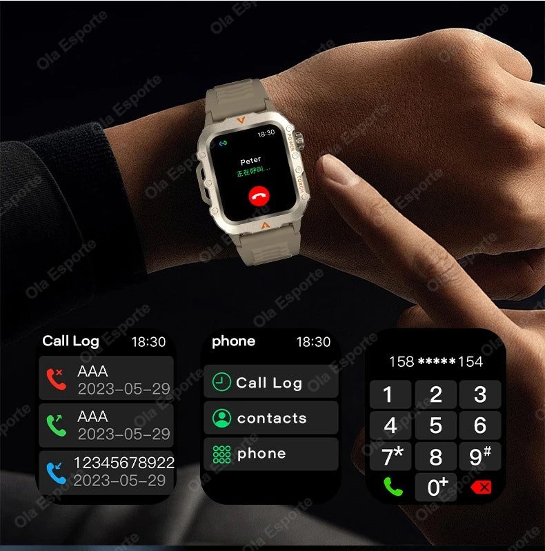 Outdoor Sports Smart Watch for Android IOS Men Women Watches Fitness Track ECG+PGG Health Monitor Smartwatch with Led Lighting