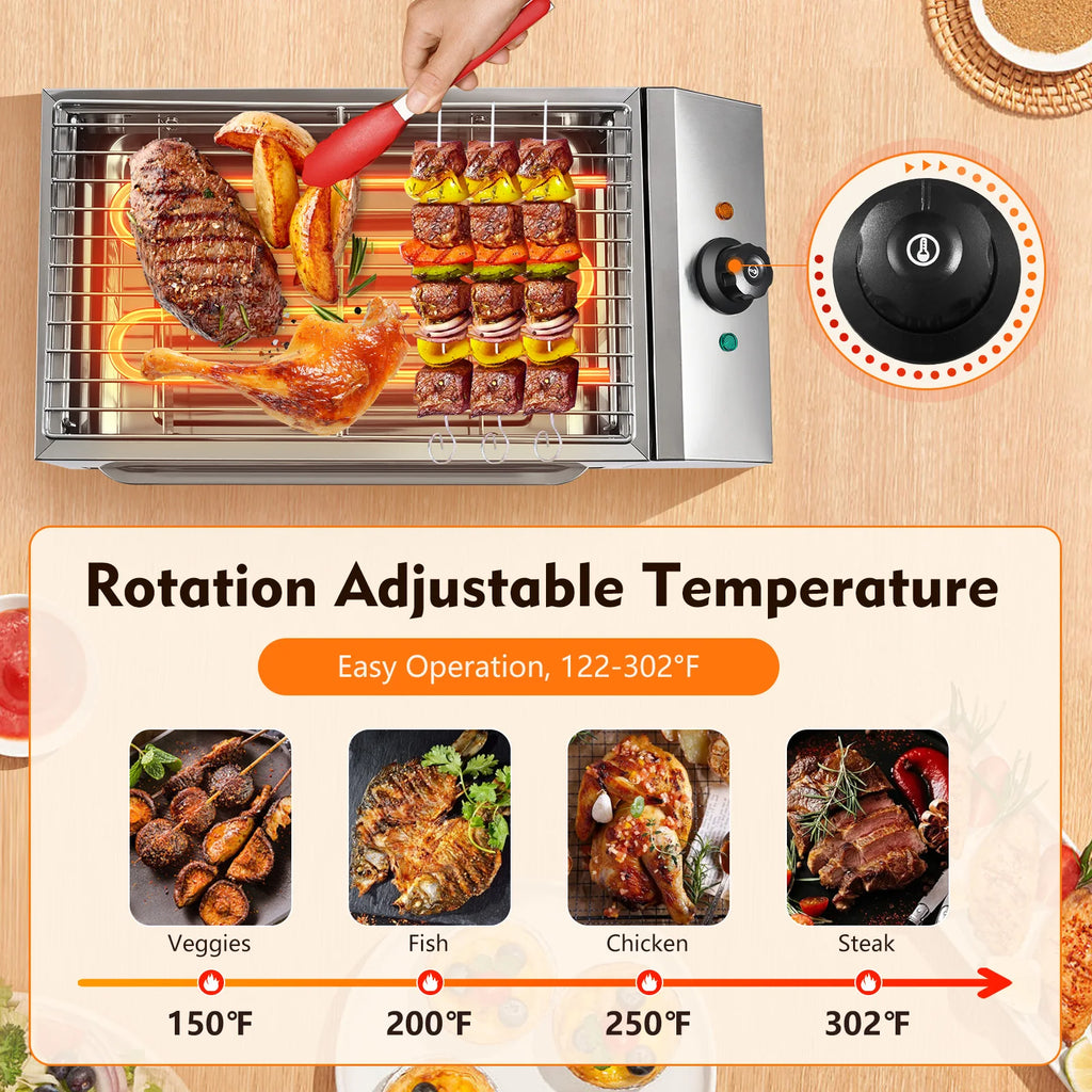 Family Smokeless Grill 1800W 110V Stainless Steel Electric Smokeless Barbecue Oven Grill For Restaurant BBQ Equipment
