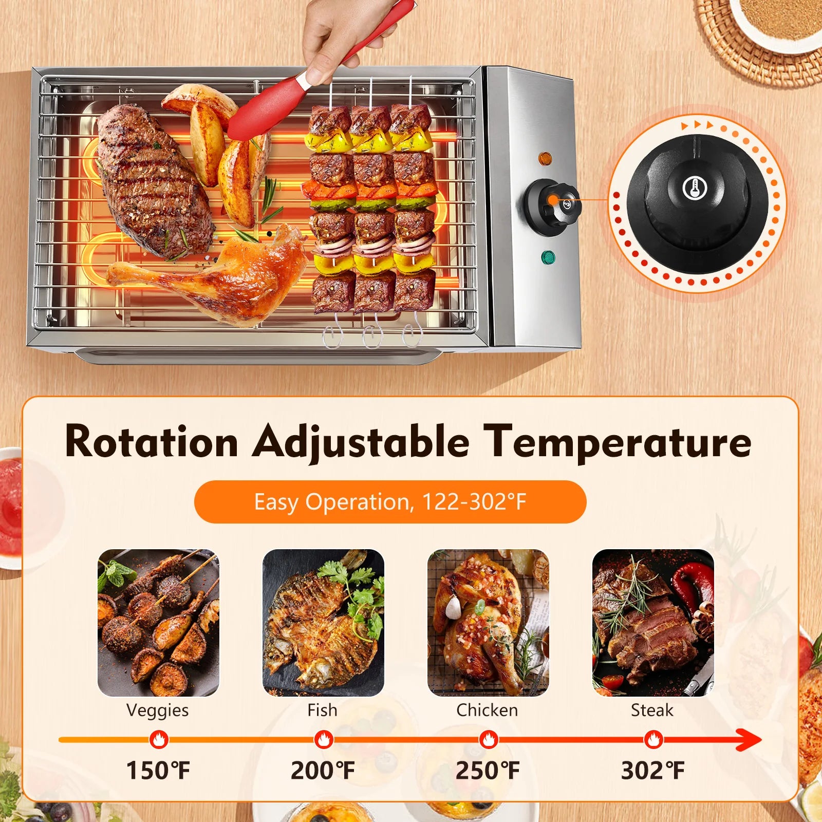 Family Smokeless Grill 1800W 110V Stainless Steel Electric Smokeless Barbecue Oven Grill For Restaurant BBQ Equipment