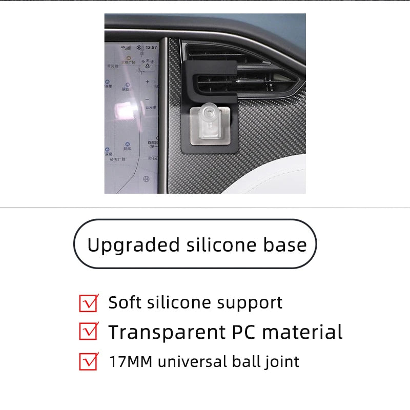 Car Phone Holder For Tesla Model S 2014-2021 Model X 2016-2021 Special Fixed Bracket Base Wireless Charging Interior Accessories