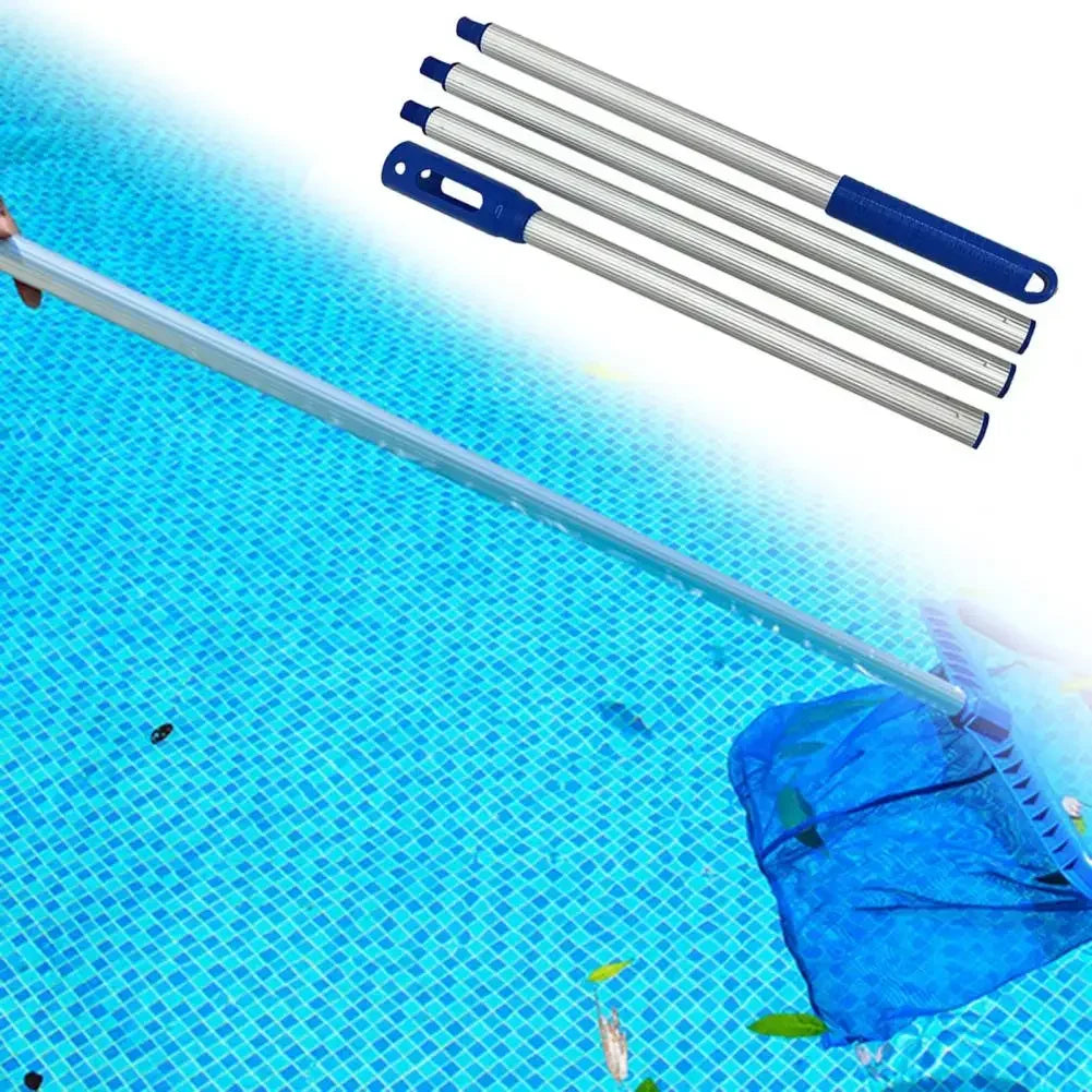 Telescopic Pool Cleaner Handle Rod Swimming Pool Cleaning Fishing Net Supplies Handheld Clean  Telescoping Pole Cleaning Tool Ad