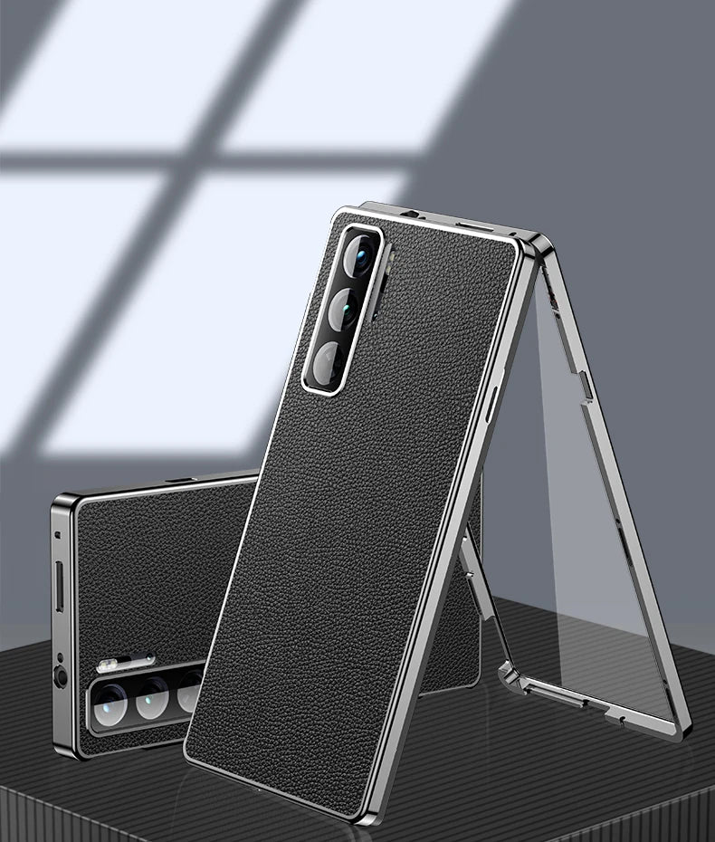 360°Full Protection Bumper Leather Phone Back Cover For ZTE Nubia Red Magic 9s 9 Pro Magic9 Pro+ Front Glass & Metal Frame Case