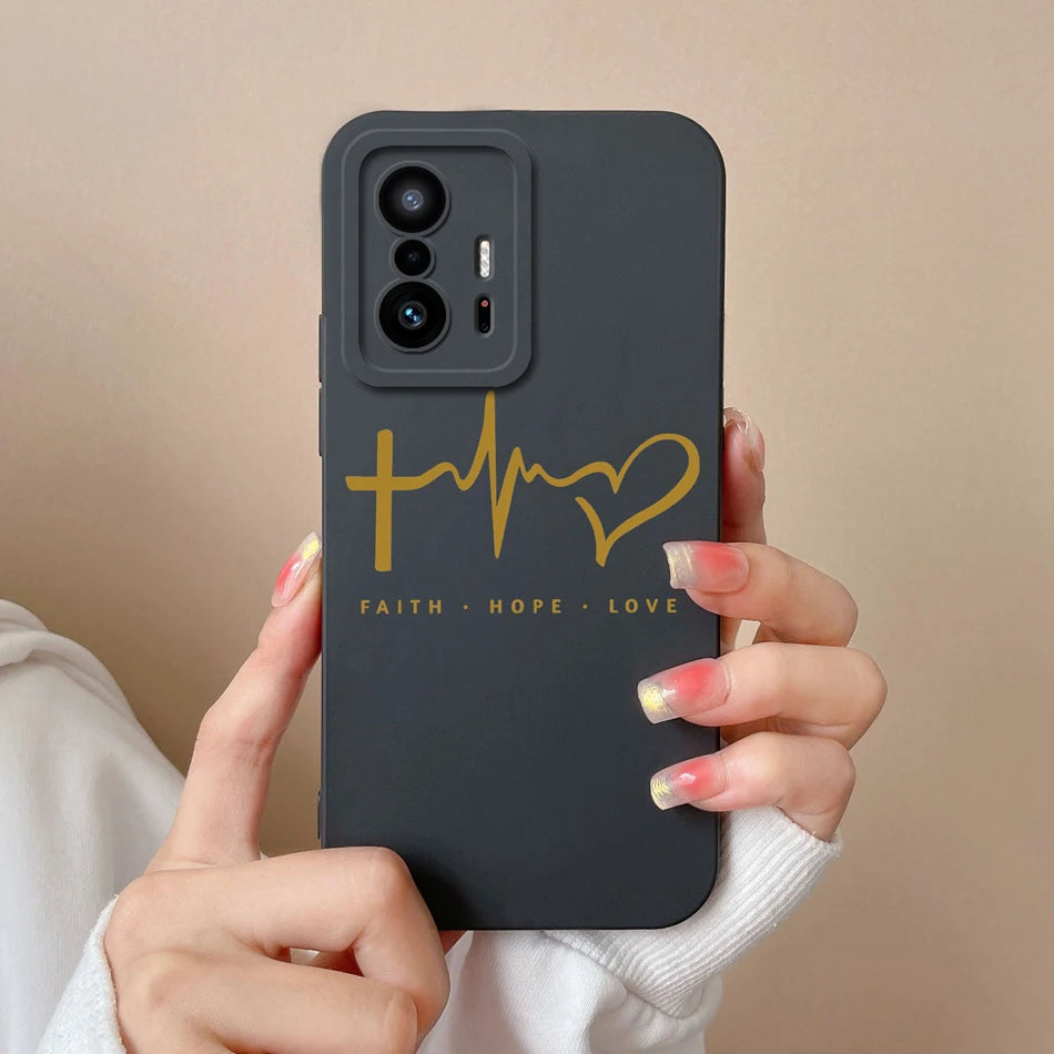 Love Heart Case For Xiaomi 11T Pro Back Cover Soft Liquid Silicone Full Protection Phone Covers For Xiaomi Mi 11t Pro 11 t Funda