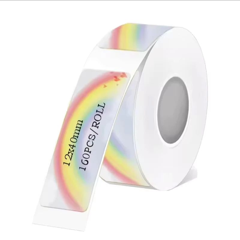 1Roll P12 P15 Thermal Label Sticker 12mm*40mm tape Compatible D30 Q30 Marklife P11 P50 L12 DELI Q2 Labeller