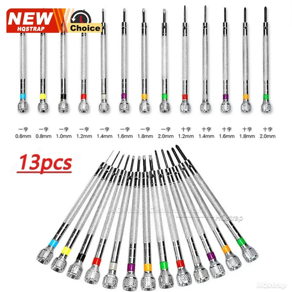 Precision Screwdriver 5/13pcs 0.6-2.0mm Set High Hardness Steel watch Repair Kit for Watches Glasses Jewelry for Watchmaker
