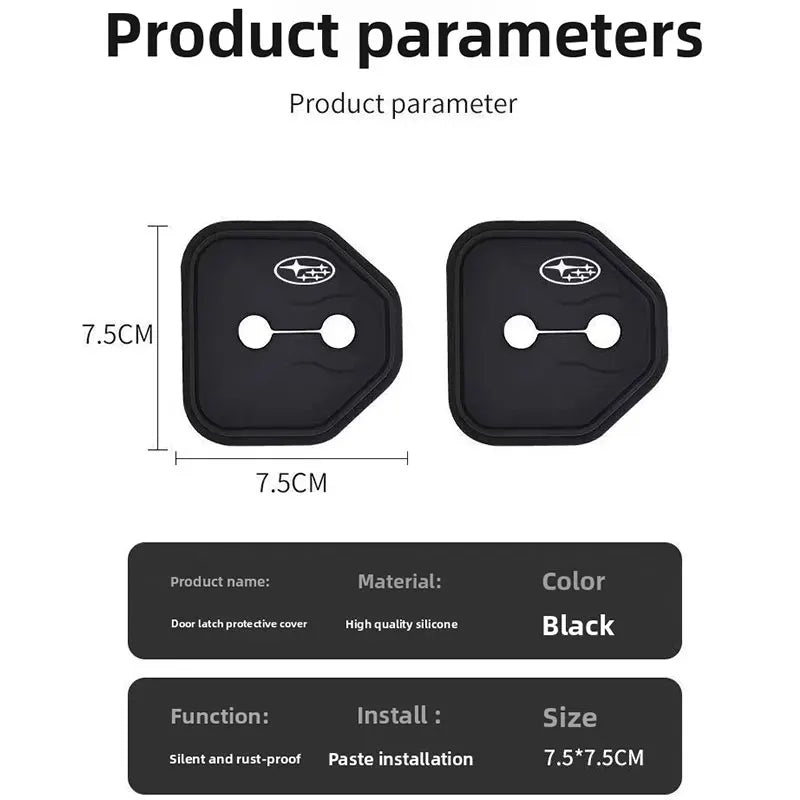 Anti-collision Car Door Lock Protection Cover For Subaru Impreza Forester Outback Legacy Crosstrek XV Leone WRX Solterra Levorg