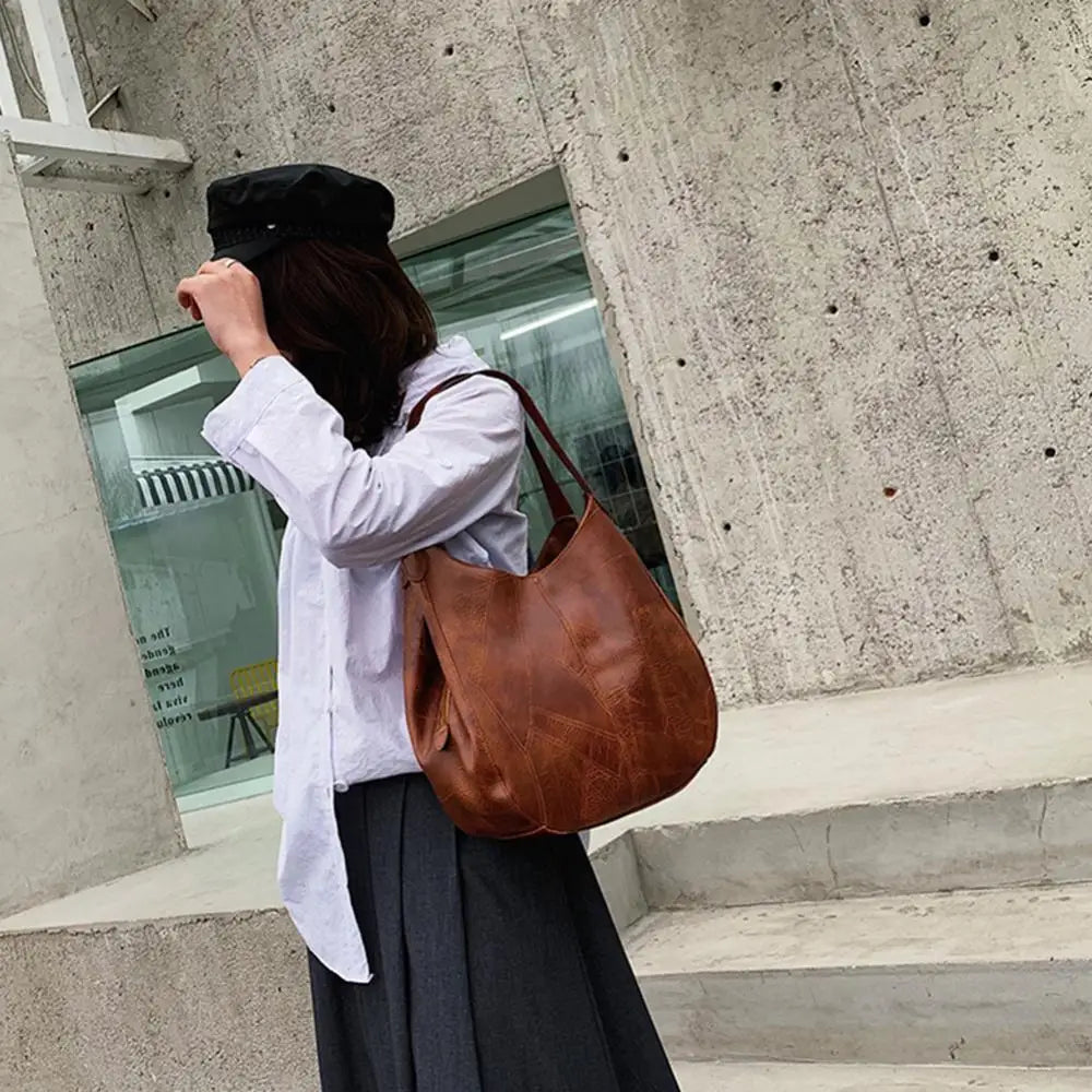 Women's Handbags Vintage Luxury Leather Shoulder Bag Designers Large Bag Modern Fashion Brand Female