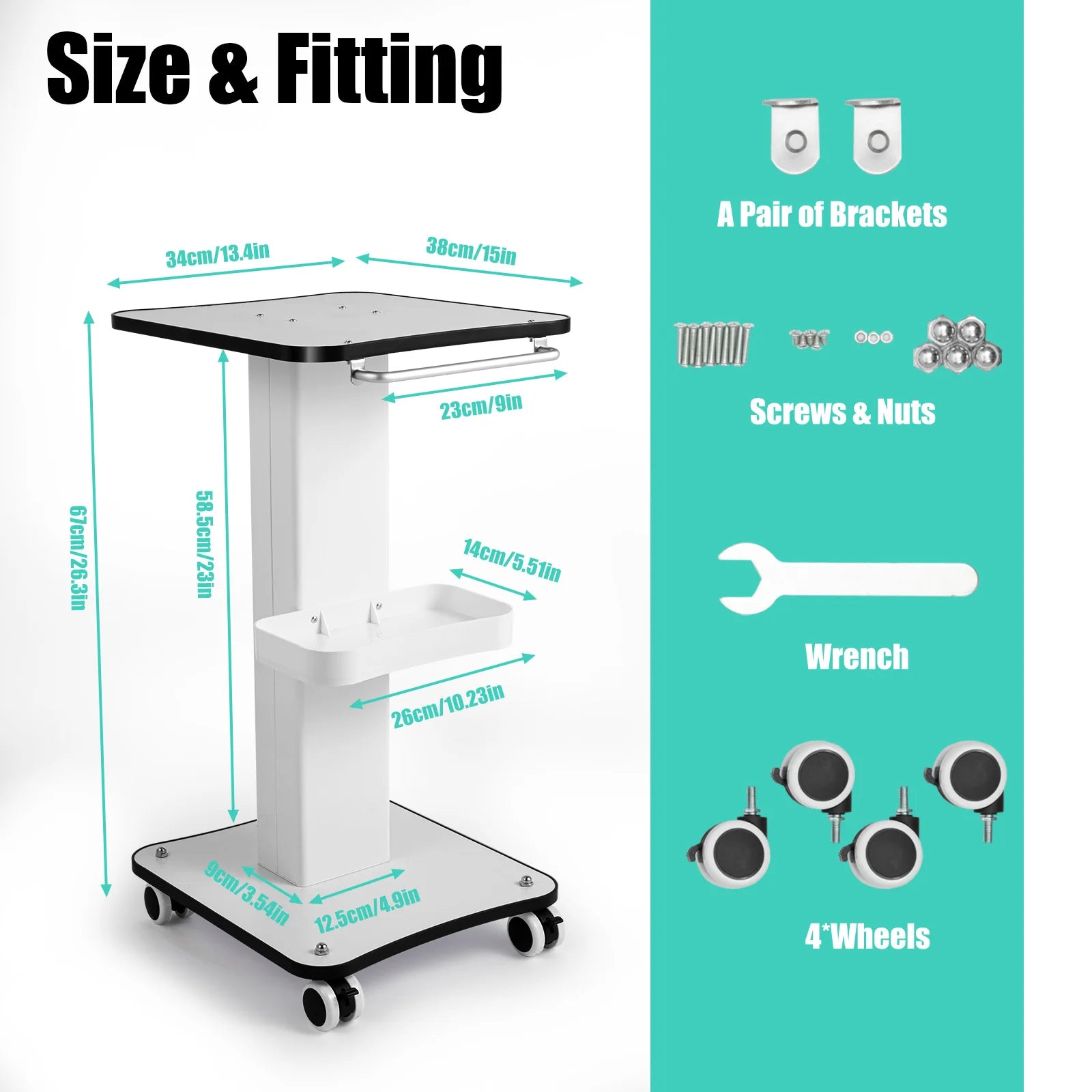 Salon Trolley Stand Beauty Instrument Beauty Auxiliary Trolley Organizer Cart With Wheel Spa Cart Equipment