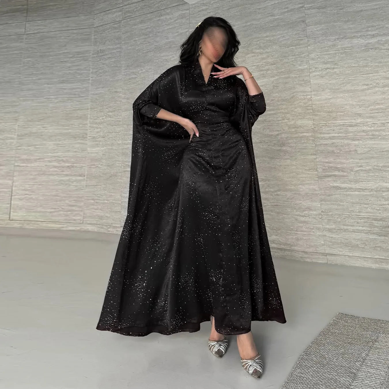 Eid Muslim Abaya Women Diamond Dress Party Night Ramadan Arab Dubai Dresses Kaftan Vestidos Largos Long Robe Jalabiya 2025