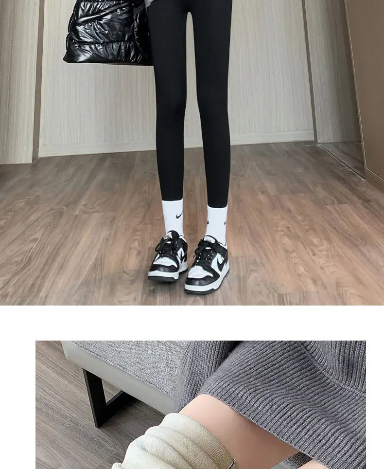 Autumn Winter Lamb Wool Shark Pants Outwear High Waist Fitness Legging Feminina New Warm Thick Velvet Seamless Leggings Women