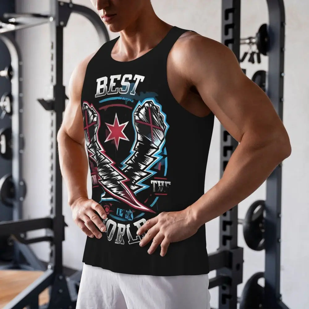 Graphic Wrestling CM Punk Best In The World Workout Tank Tops Sleeveless Shirt Bodybuilding Fitness Gym Compression Vest