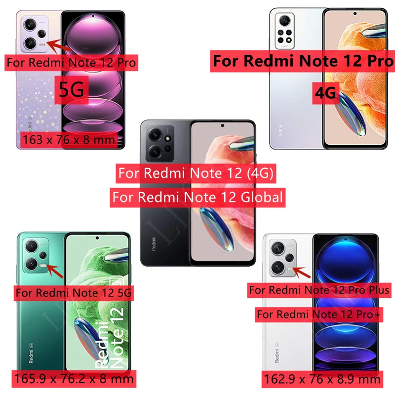 For Cover Xiaomi Redmi Note 12S Case Redmi Note 12S Capas Back Liquid Silicone Soft TPU Fundas Redmi Note 10 11 12 Pro Plus 12S