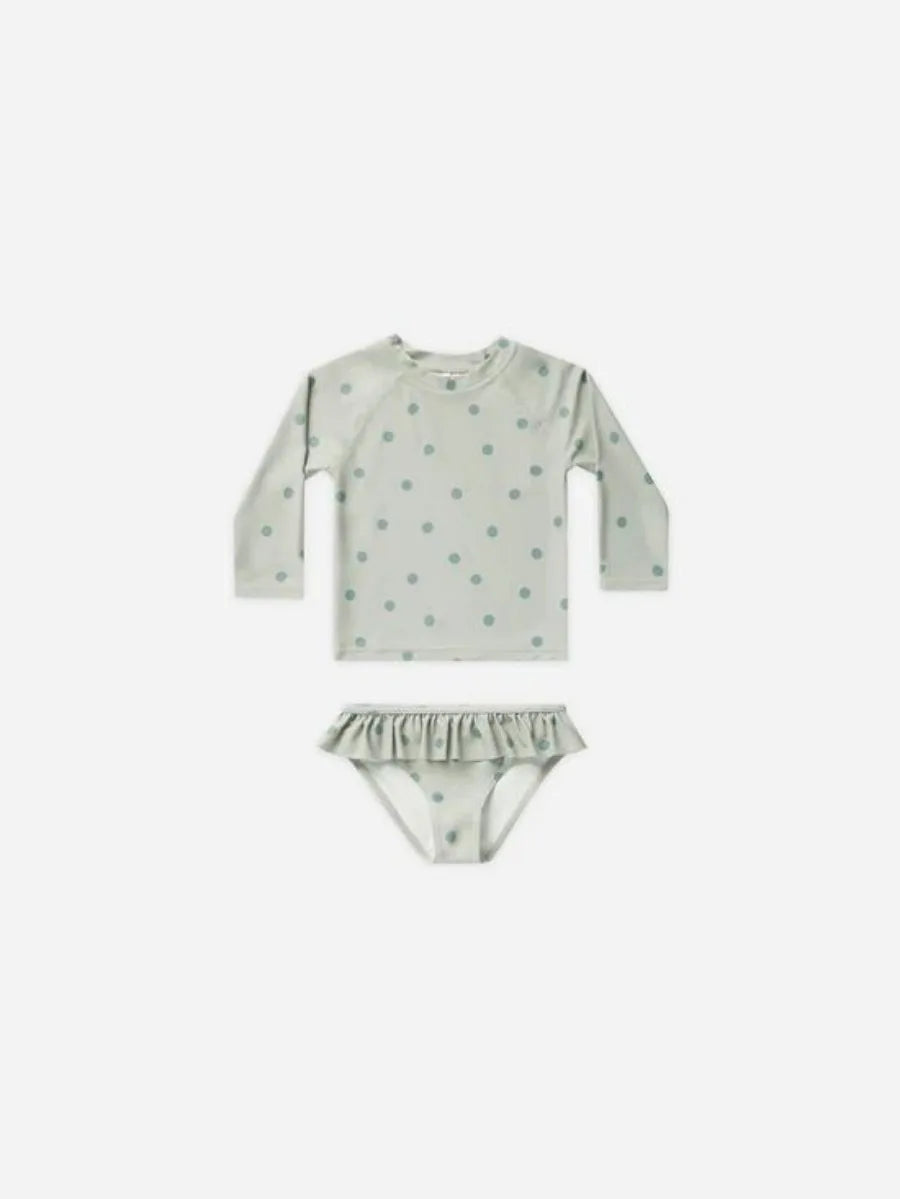 2026 Summer RC Baby Girls Long Sleeve Swimwears Floral Swimsuit Kids Bikini Set Girls Sunscreen Bodysuit One-piece Suits 1-12Y