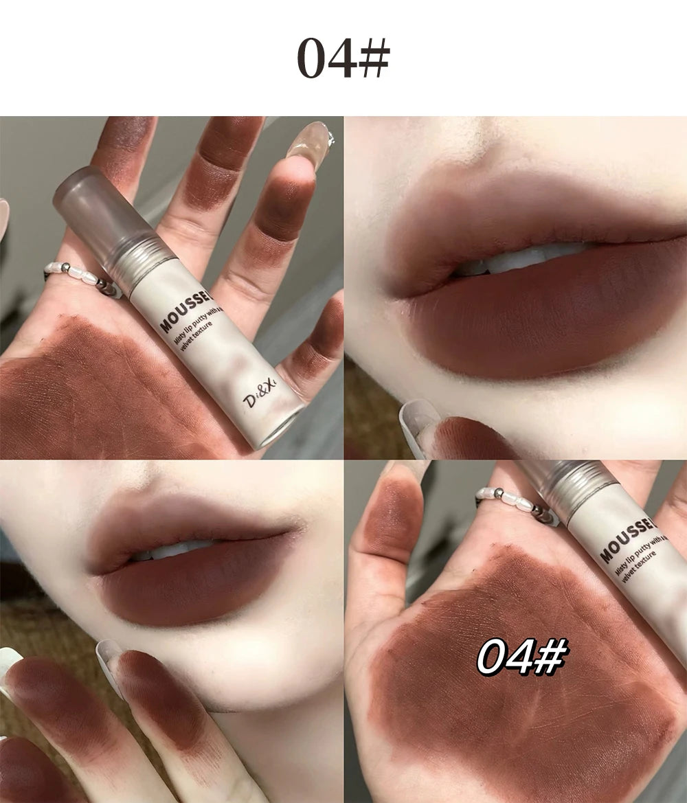 Retro Plum Vintage Lipstick Waterproof Lasting Smoky Nude Purple Matte Lip Mud Natural Black Chocolate Rose Red Lip Tint Makeup