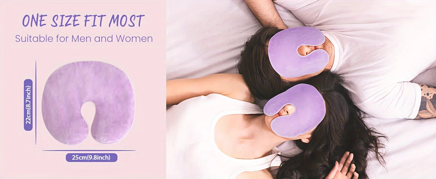 Heated Face Mask Cold Face Eye Mask Ice Pack Microwave Heating Pad for Face SPA Sinus Mask for Migraine Tension Stress Headache