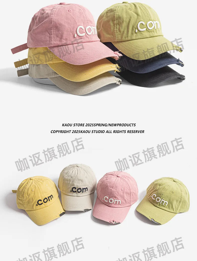 Hats for Women Spring and Summer Outdoor Travel Sun Protection Versatile Fashion Letter Embroidery Hip Hop Baseball Caps for Men