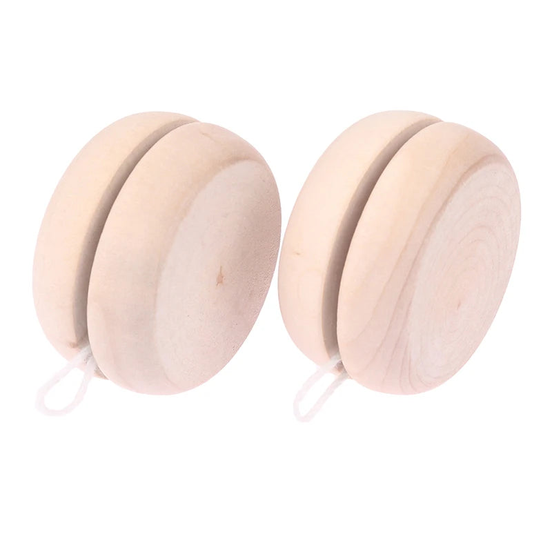 Wooden Yoyo Toy Color Mini Round DIY Baby Yoyo Ball Hand-Made Crafts Log Toys Kids Yo-Yo Creative Yo Yo Toys For Child Gift