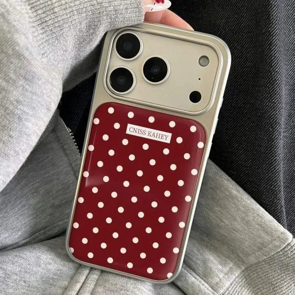Korean INS Electroplating Red Dots Chic Little Pony Phone Case for iPhone 17 16 15 14 13 Pro Max Plus Back Cover