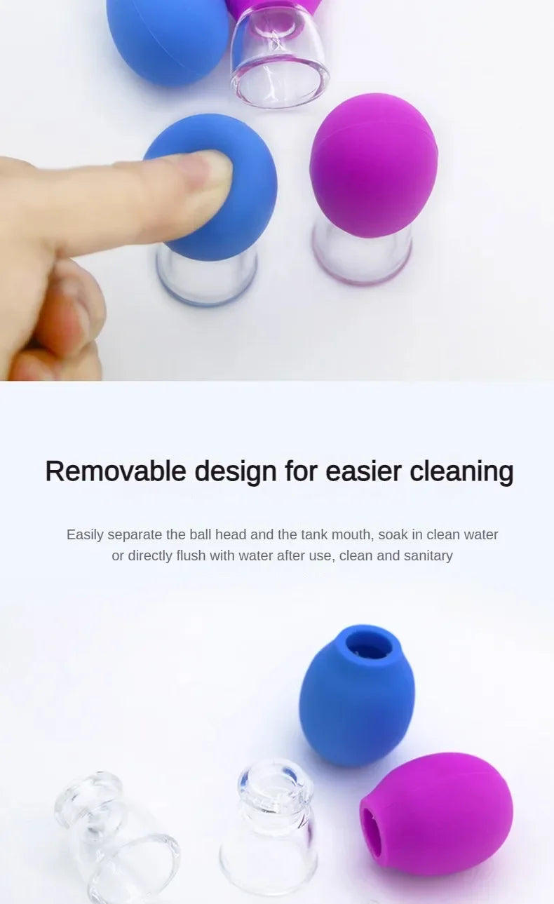 Silicone Cupping Massage Cup For Body Face Neck Eye Massager Vacuum Tank Body Facial Care, Anti-aging Beauty Tool