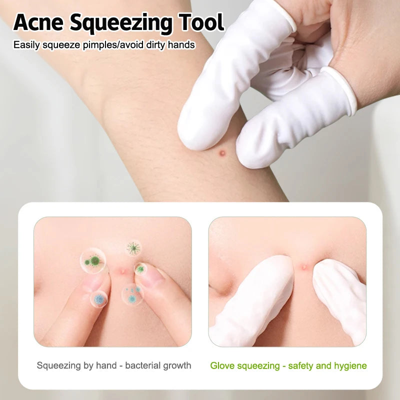 20/100/200Pcs/bag Disposable Latex Rubber Finger Cots Fingertips Protector Finger Covers Nail Practice Hand Protector Cots