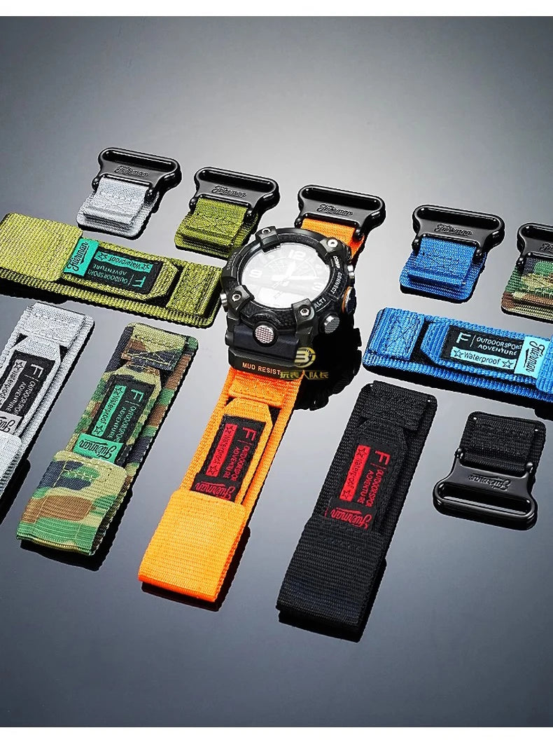 GG-B100 Modified Watch Strap For Casio G-shock GG-B100 series Sports Nylon Canvas WatchBand Men's watch accessories