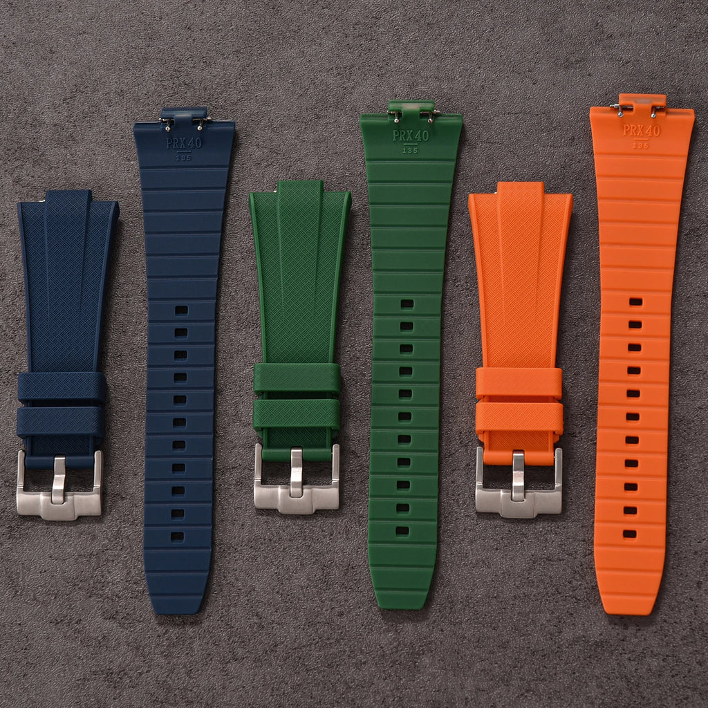 12mm Quick Release Silicone Strap For Tissot PRX T137.407/T137.410 Super Player 40mm Men Convex Rubber Durable Belts Watch Bands