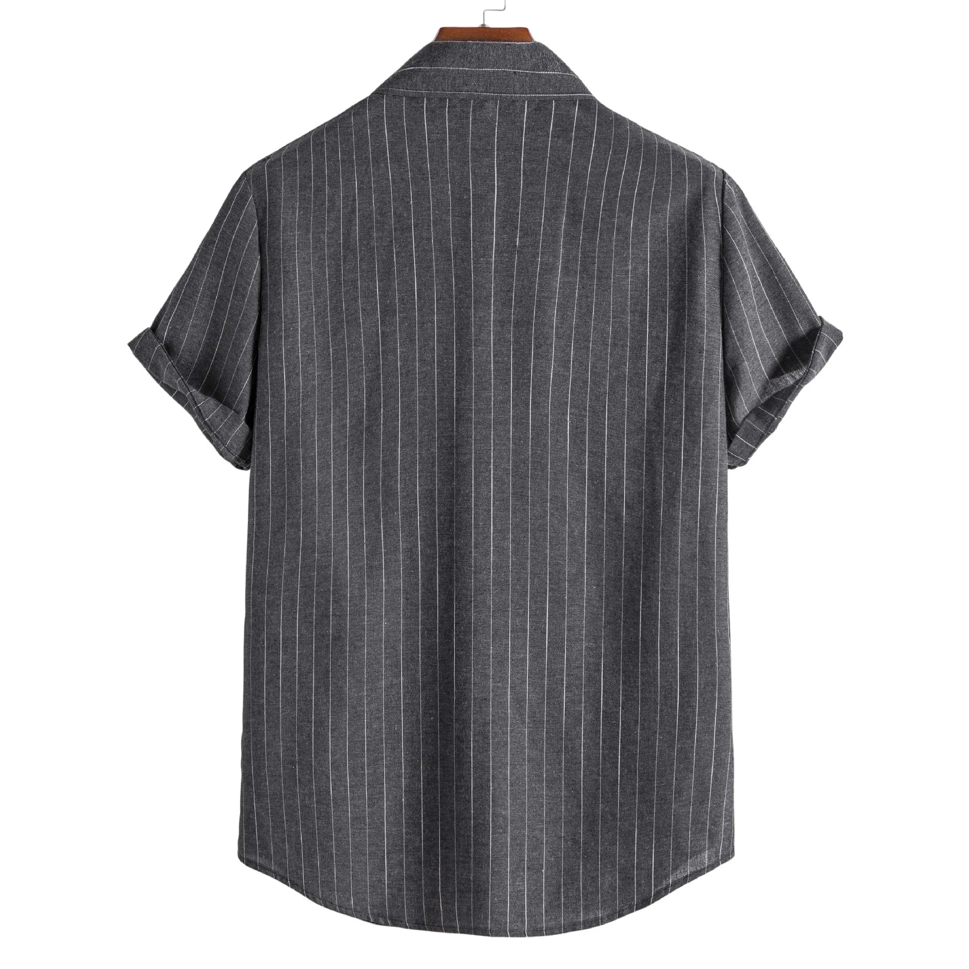 2026 Men's Striped Shirts Fashion Holiday Style Short Sleeve Casual Shirts Comfortable Loose Street Tops Men Summer Basic Shirts