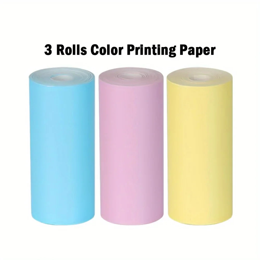 Mini Printer Paper Thermal Label Sticker Colorful Adhesive Self-adhesive Paper For Wireless Photo Inkless Printer 57mm