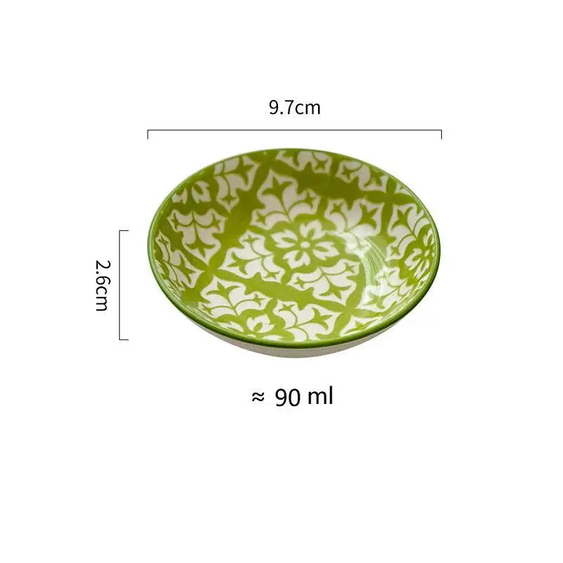 【HGPA】Ceramic Condiment Dishes, Bohemian Style Plates, Sauce Dishes, Suitable For Kitchens, Restaurants, Sushi Shops