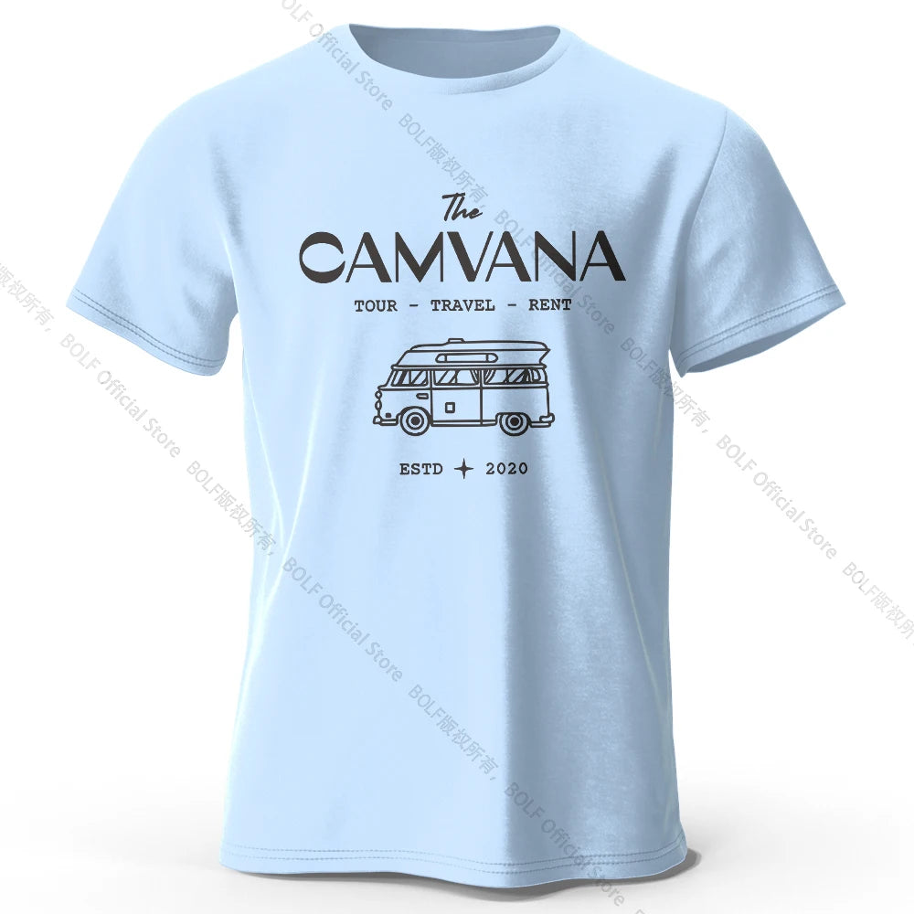 The Camvana Printed T-Shirt 100% Cotton Oversized Abstract Graphic Tees for Men Women Summer Tops Y2K Streetwear