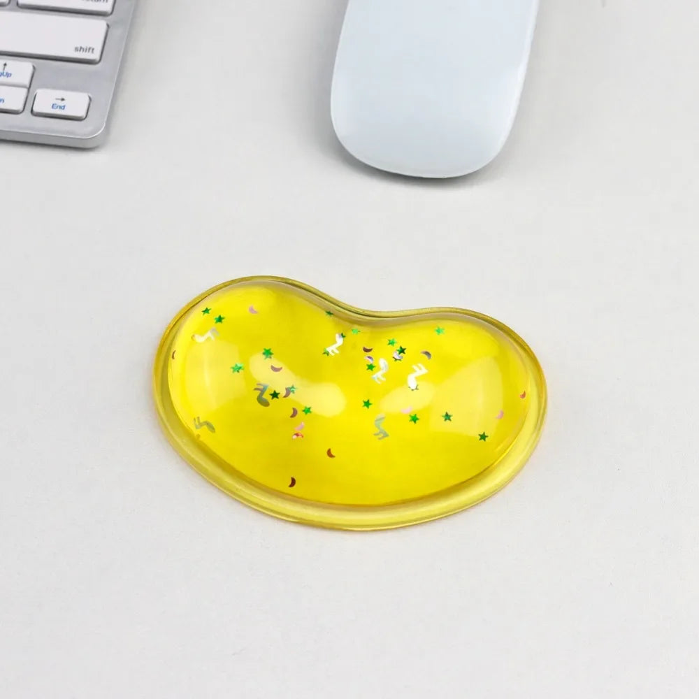 1PC Silicone Wavy Comfort Gel Computer Mouse Hand Wrist Rests Support Cushion Pad Fashion Heart-shaped Wrist Pad Hand Pillow