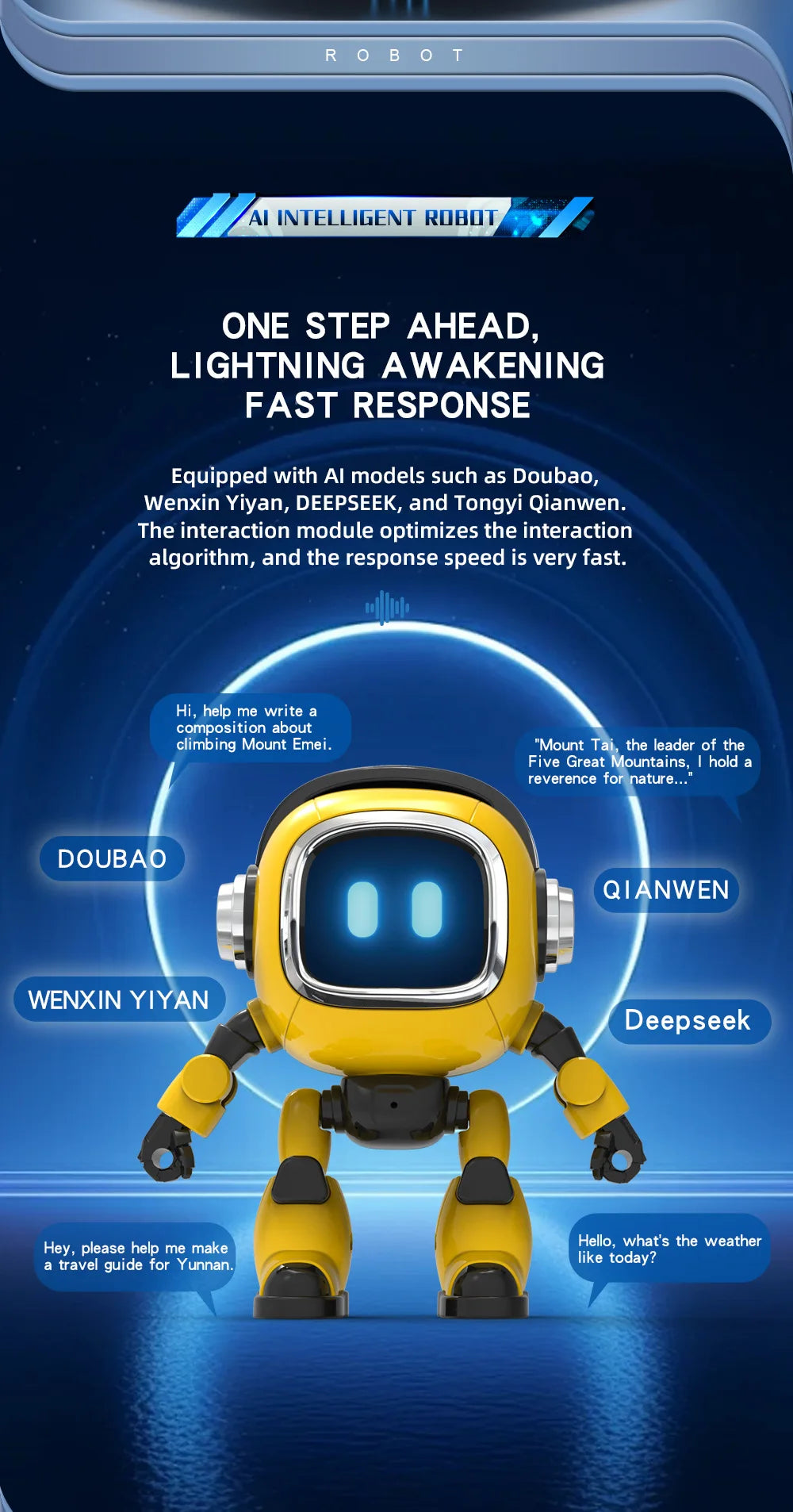 Ai Robot Smart Ai Voice Controlled Multifunctional Interactive Daily Life Assistant Educational Toy For Boys Kids