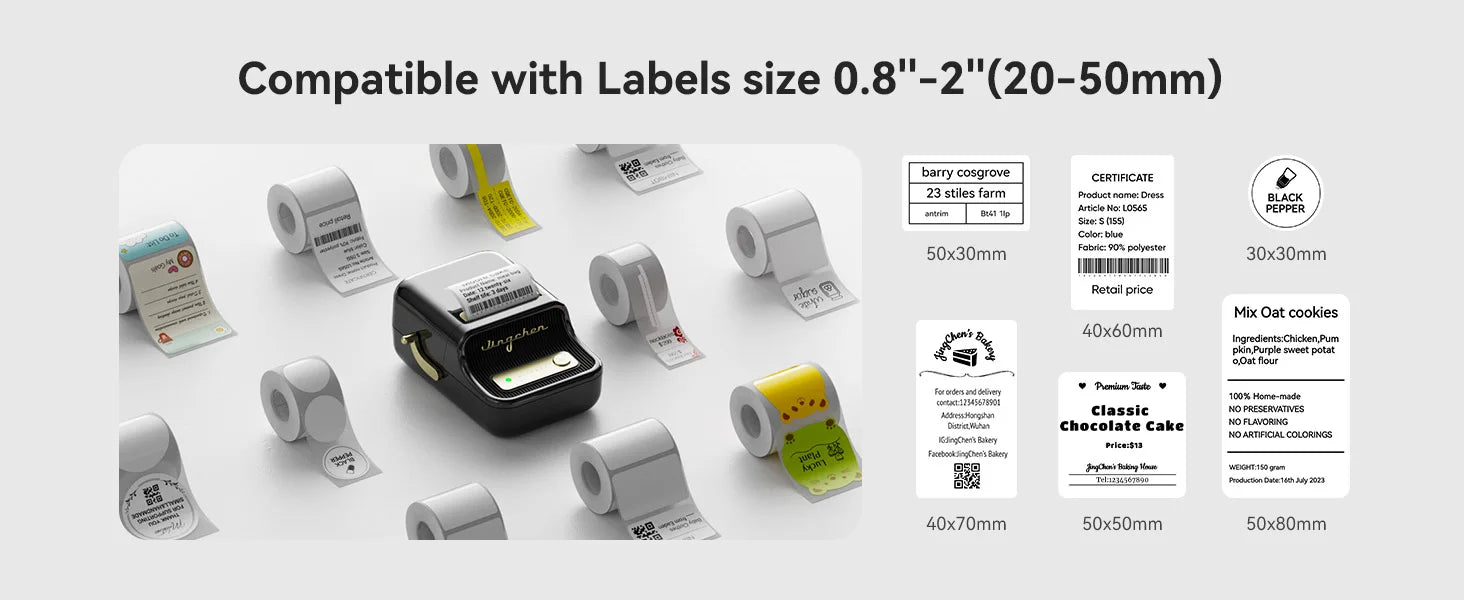 B21PRO 300dpi New NiiMbot B21 Mini Thermal Printer Wireless Barcode Label Maker Bluetooth Portable Adhesive for Office Home Use