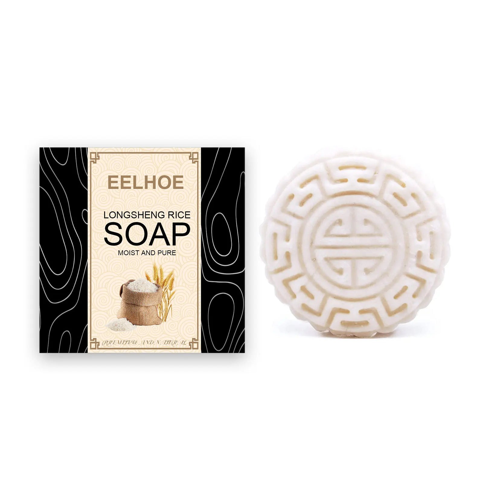 EELHOE Rice Soap Shampoo Handcrafted Natural Ingredients Rice Water Soap Shampoo Bar for Hair Growth Straight Curly Wavy Care