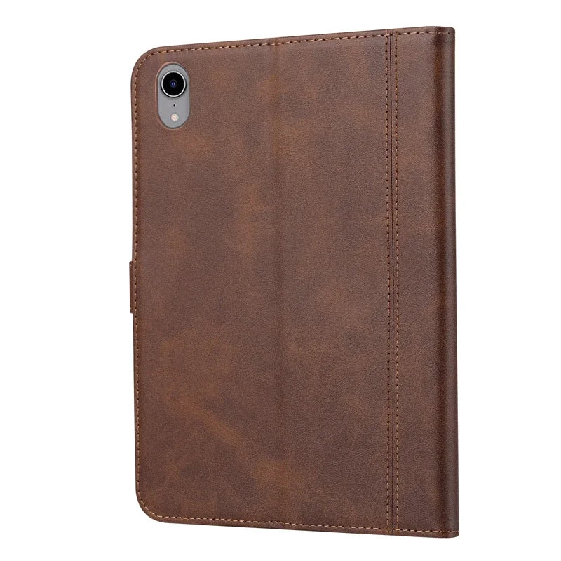 For Mini 7 2024 (A17 Pro) чехол ELVE Luxury Flip Leather Book Tablet Cover With Cards Slot Stand Sleeve For iPad Mini 6 아이패드 미니6