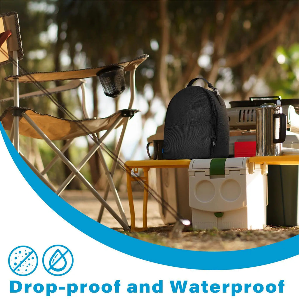 Outdoor Hiking Supplies Storage Bag Anti-Drop Cooling Fan Storage Case Multipurpose Electronics Organizer Sunscreen Portable Bag