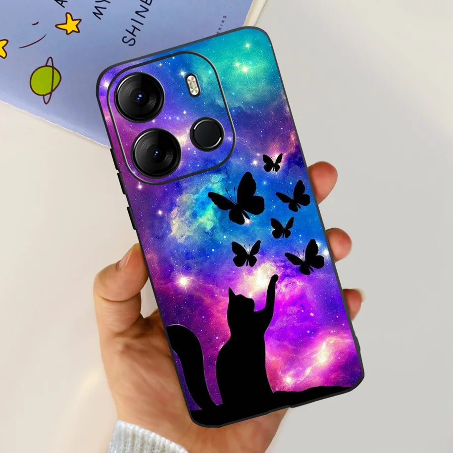 For Tecno Pop 7 Pro Pop7 Case Fashion Marble Soft Silicone Matte Coque For Tecno Spark Go 2023 Funda Pop7Pro BF6 BF7 BF7h Bumper