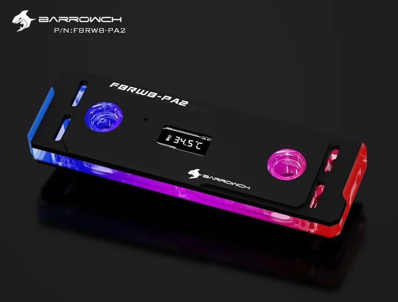 Barrowch DDR5/DDR4 Water cooler memory block memory water cooling block With TFT Digital Display 5v ARGB 3pin Lighting