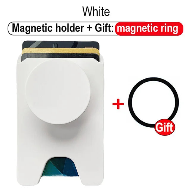 Grippopso Universal Magnetic Phone Card Holder With Griptok Phone Card Case Wallet Socket Phones Wallet And Magnetic Ring