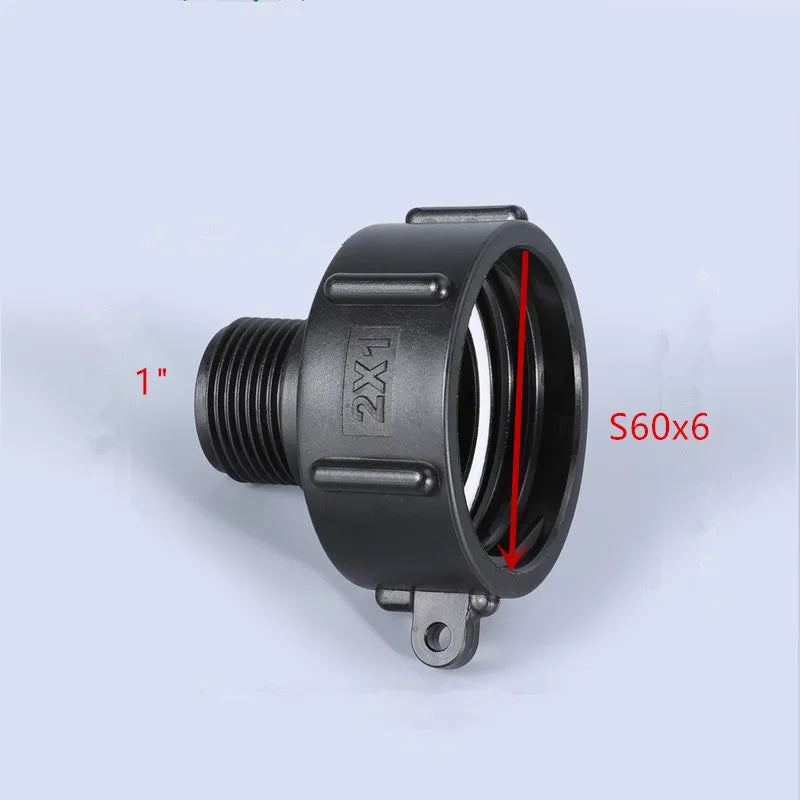 IBC Tank Adapter 60mm to 1/2'' 3/4'' 1'' 2'' Fine Thread Water Pipe Connector High Quality BSP Male Reducing Fittings 1Pcs