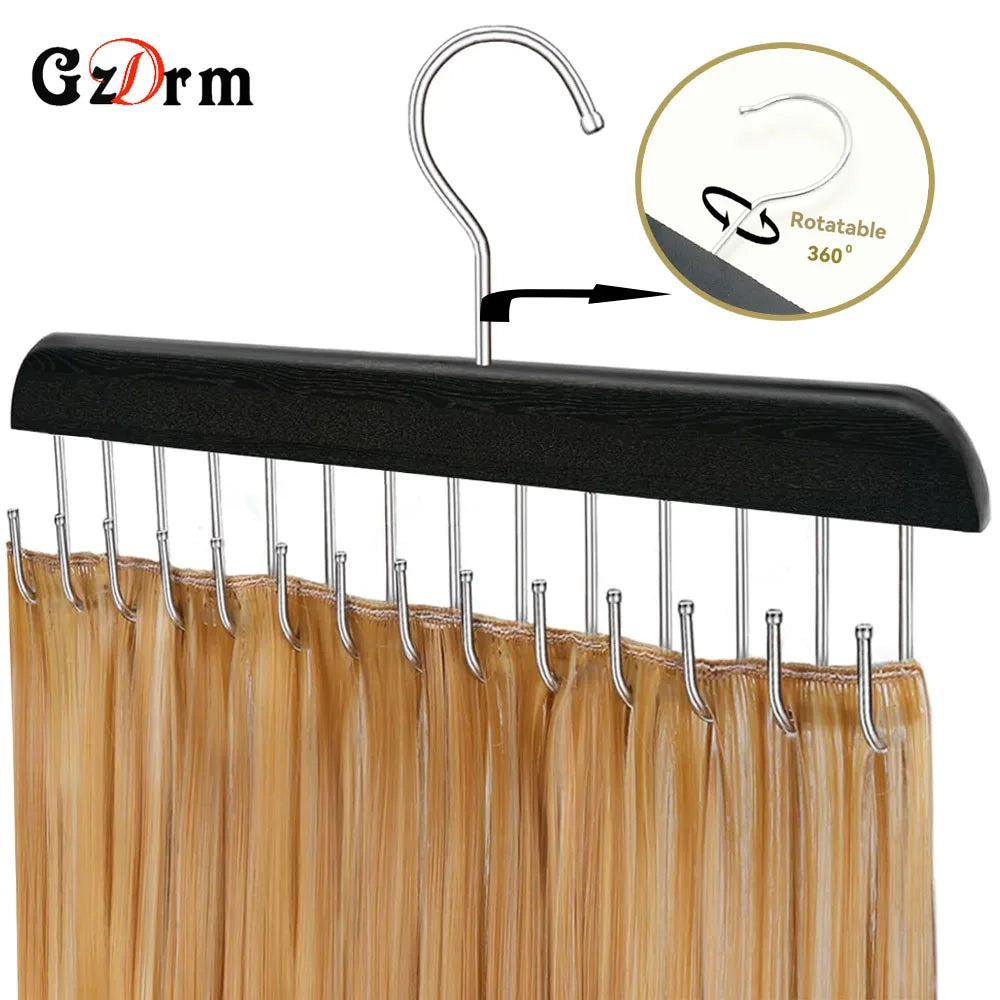 Hair Extension Holder, Hair Extension Hanger for Hanging Hair Extensions Braiding Hair Rack for Extra Wide Weft Hair Holder Hang