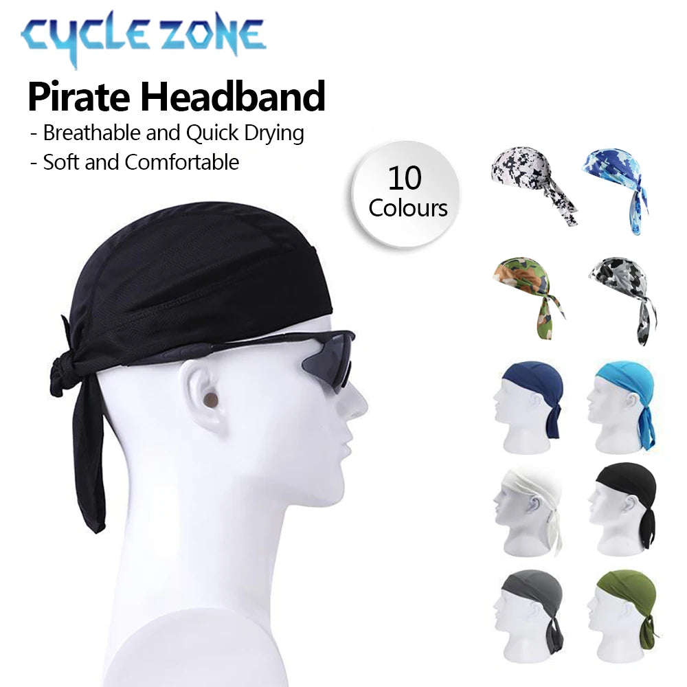 Quick Drying Cycling Cap Sunscreen Anti Sweat Headscarf Cap Men Women Bandanas Pirate Brimless Hat for MTB Running Outdoor Sport