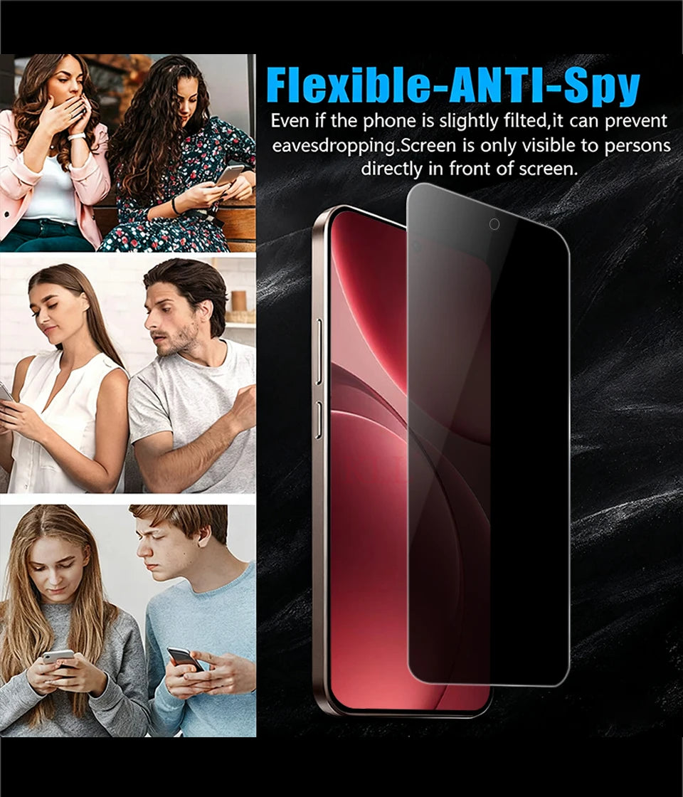 1-3pcs Privacy Tempered Glass for OPPO Find X9 Pro Anti Spy Screen Protector for OPPO Find X8 Ultra Thin Glass Unlock