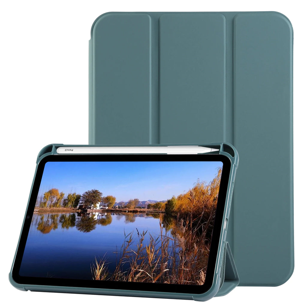 Smart Case for iPad Mini 7th(A17 Pro) 2024 / Mini 6th Generation 8.3" 2021, Protective Cover with Pencil Holder for iPad Mini 7