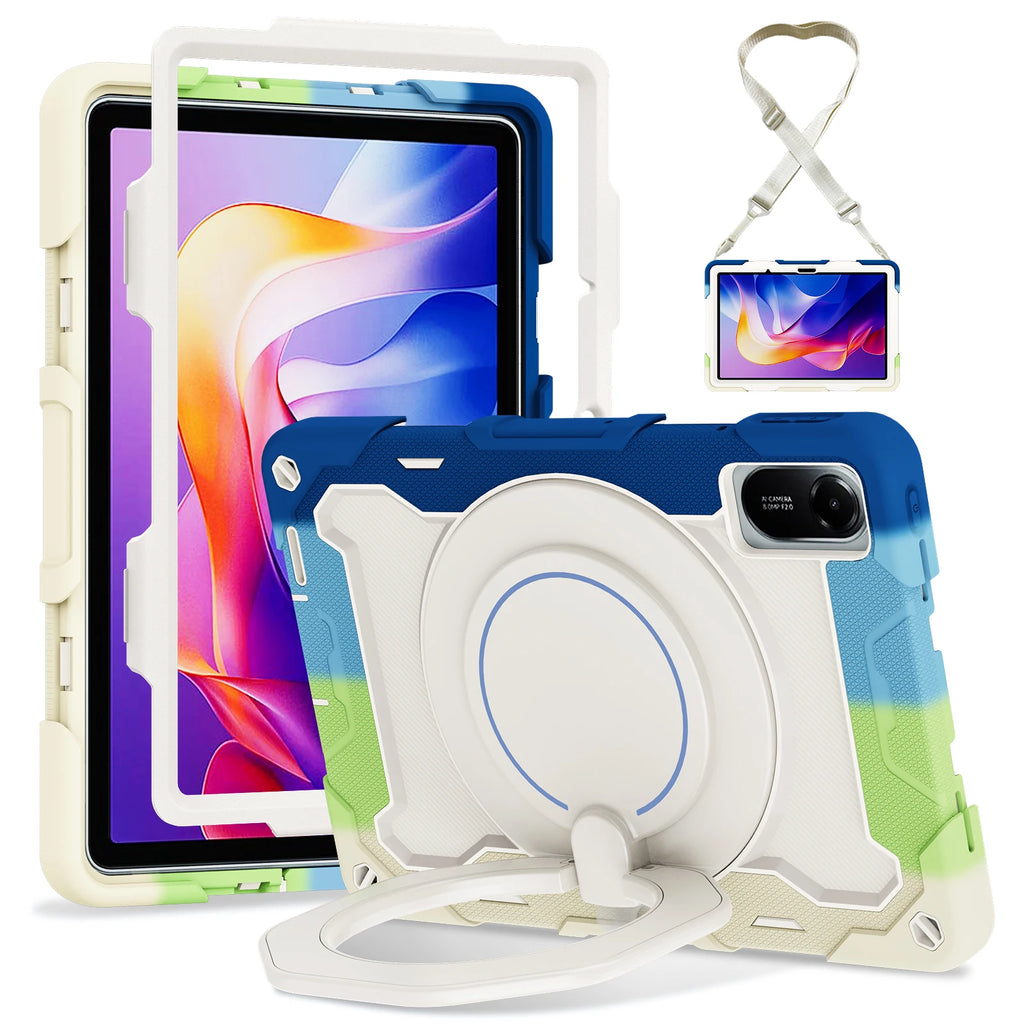 For Xiaomi Redmi Pad 2 11 2025 SE Mini 8.7 Pro 12.1 SE 11 10.61 Xiaomi MiPad 7 11.2 5 6 Pro 12.4 inch 360 Rotating Armor Case