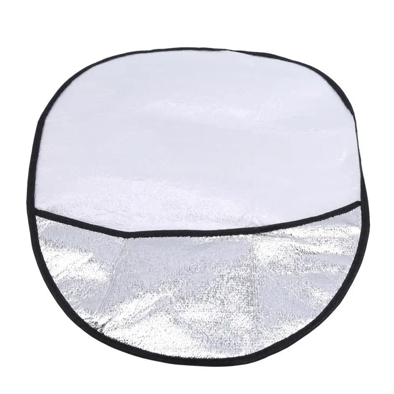 Car Steering Wheel Sun Shade Double Thick Sun Protection Foldable Anti-uv Sunscreen Car Supplies Car Steering Wheel Cover Silver