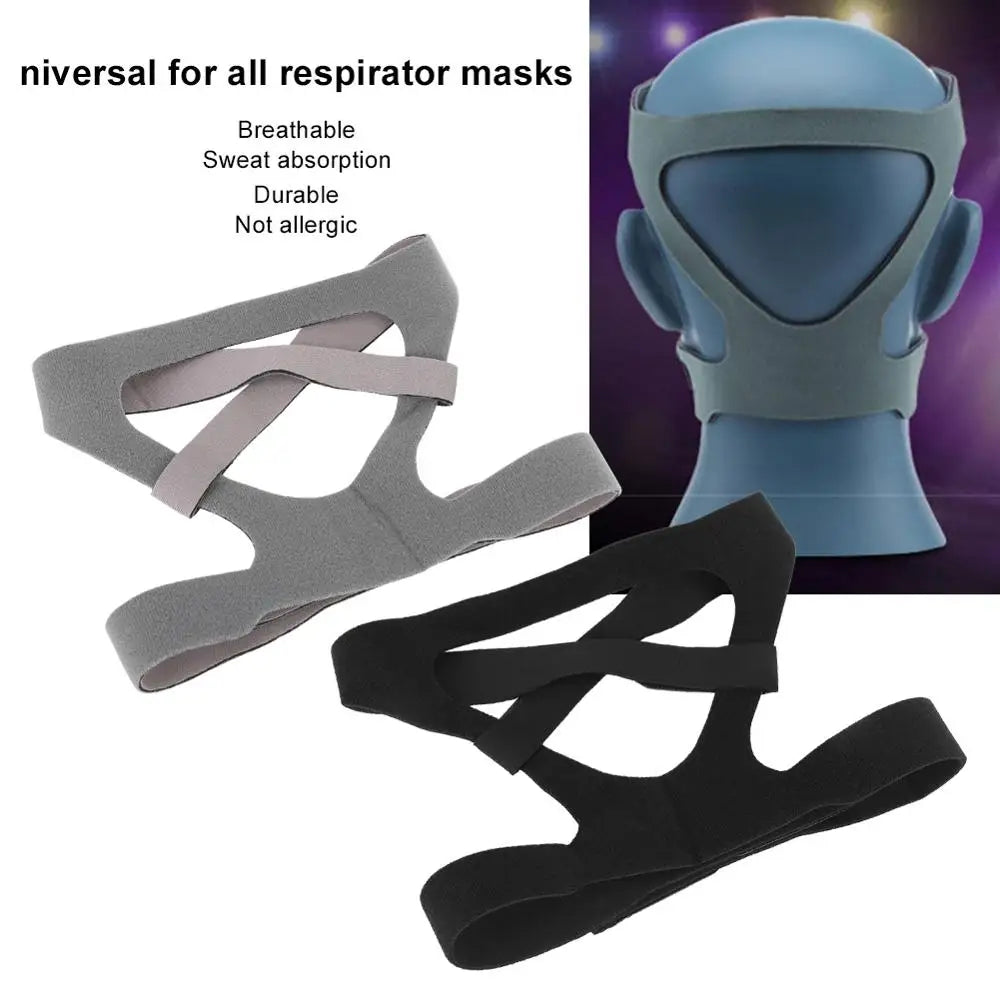 CPAP Portable Elastic Anti-snoring Headband Washable Respirator Mask Head Belt Breathable Universal Nasal Mask Face Mask Medical