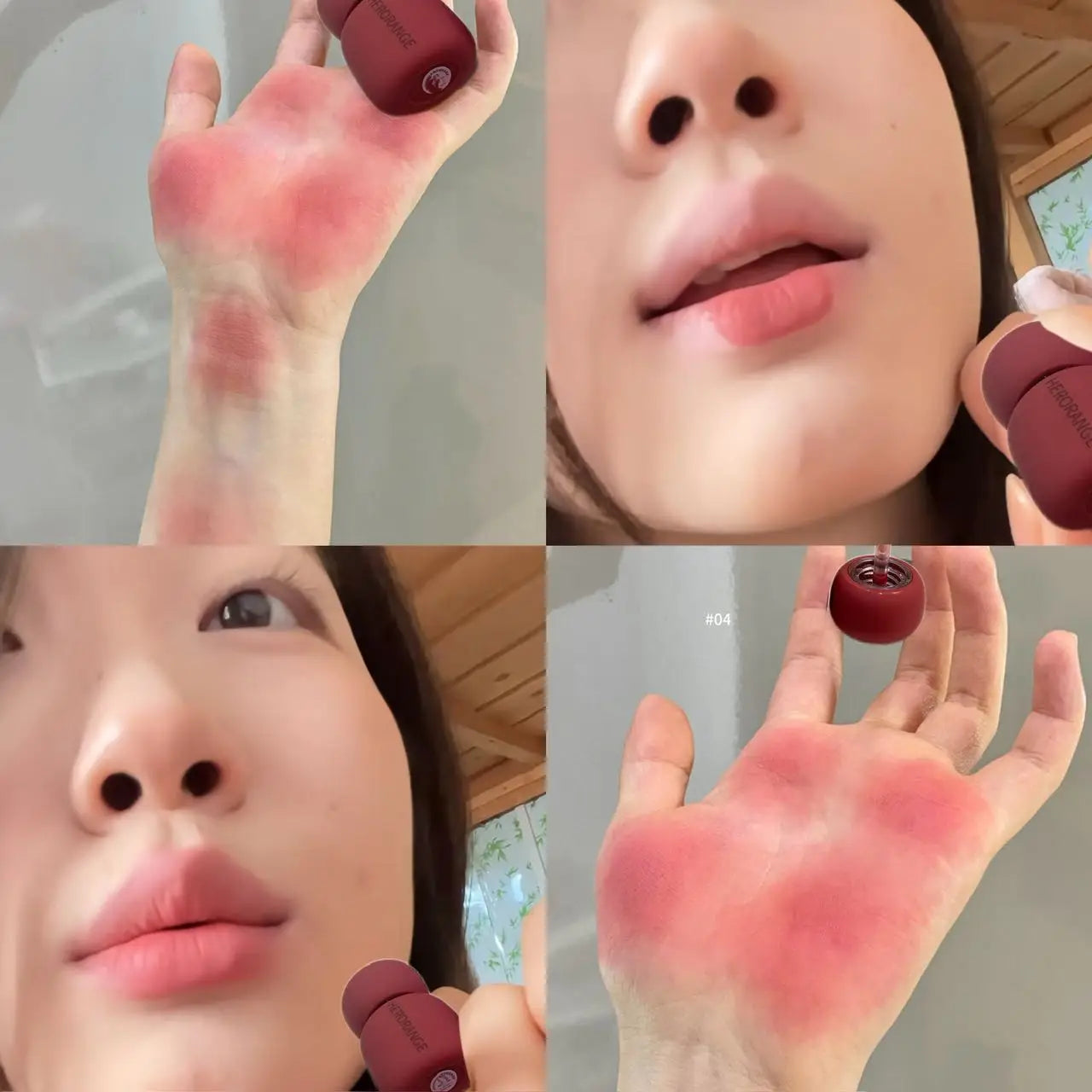 1pcs Red Brown Matte Lip Mud Liquid Lipstick Waterproof Non-stick Cup Chocolate Lip Color for Women Lips Makeup Cosmetics