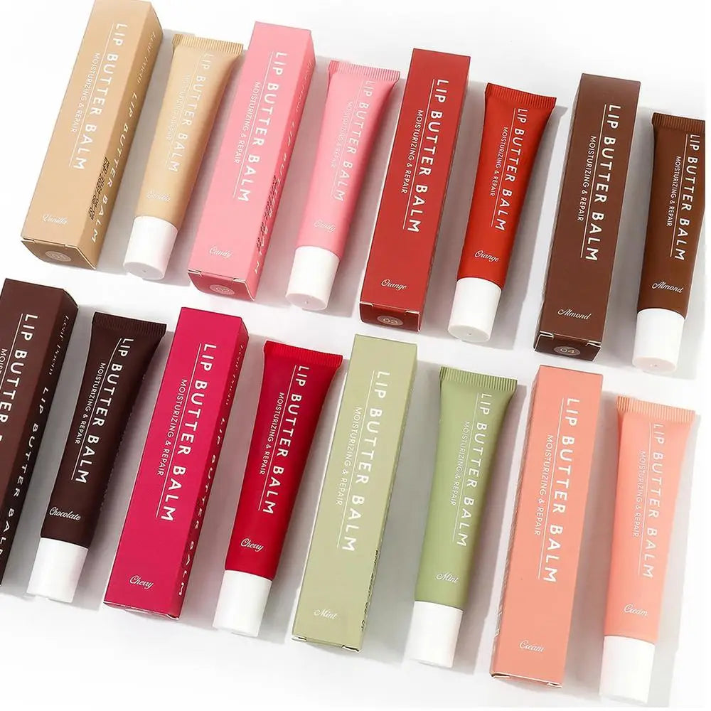 Lip Butter Balm Moisturizing Crystal Lip Balm Oil Jelly Lipgloss Liquid Lipstick Lip Tinted Brown Sugar Cherry Pink Lips Makeup