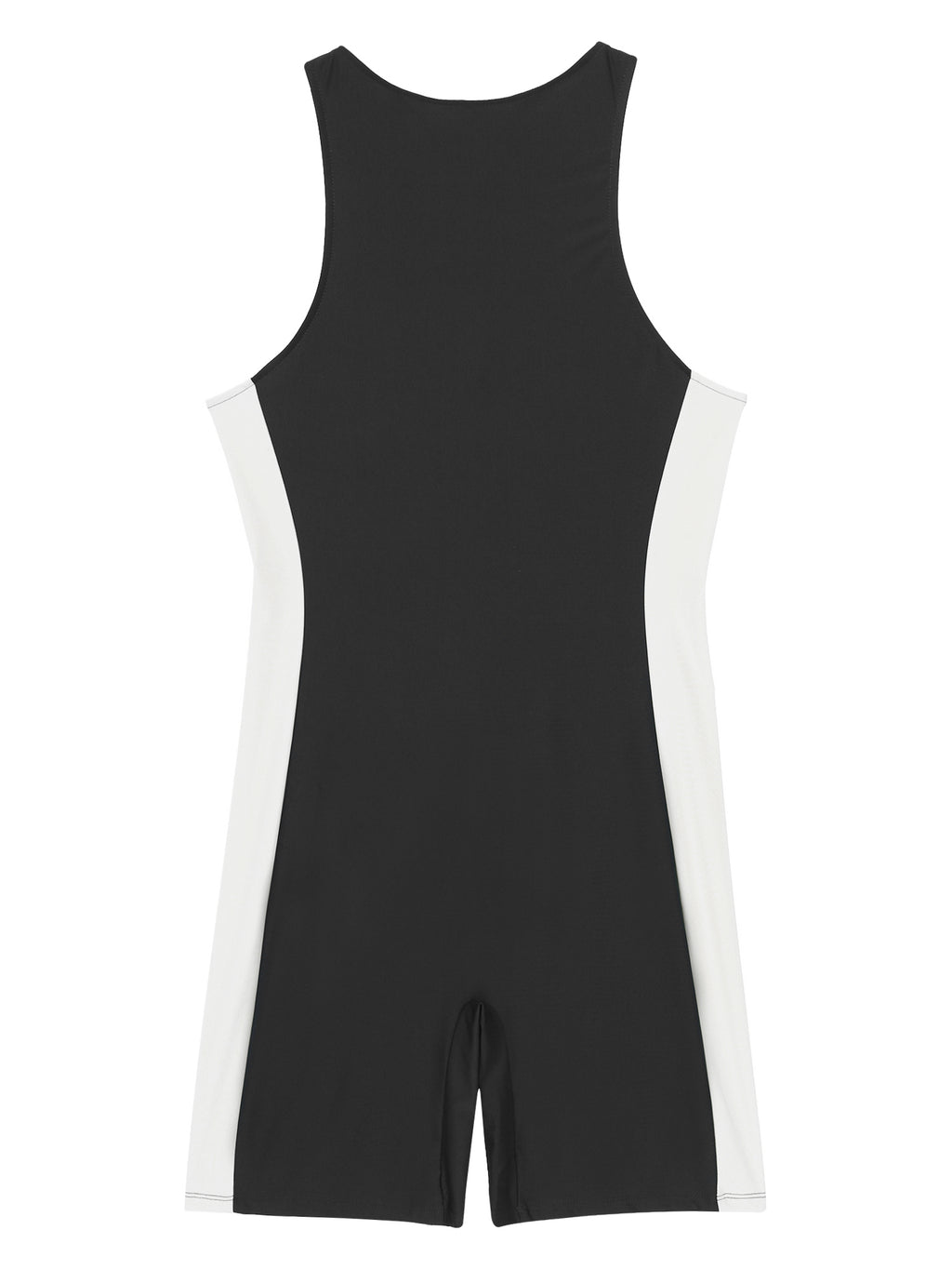 Men One-piece Swimwear Sleeveless Color Contrast Bodysuit Triathlon Wetsuit for Beach Pool Swimming Bathing Suits Male Swimsuits